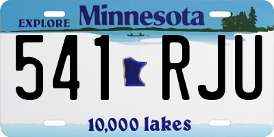 MN license plate 541RJU