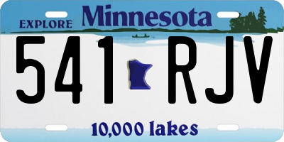MN license plate 541RJV