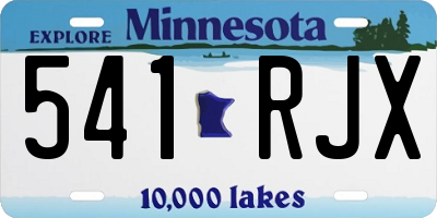 MN license plate 541RJX