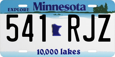 MN license plate 541RJZ