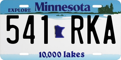 MN license plate 541RKA