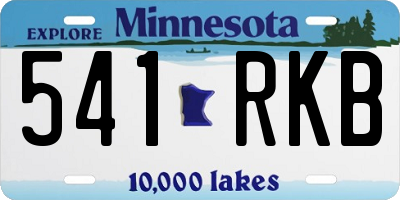 MN license plate 541RKB