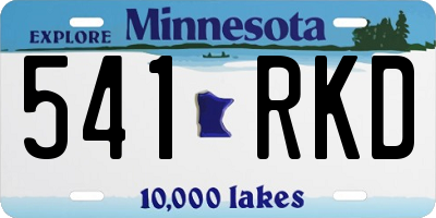 MN license plate 541RKD