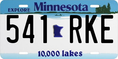 MN license plate 541RKE