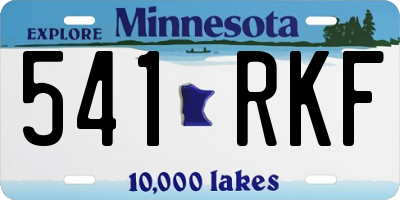 MN license plate 541RKF