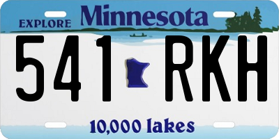 MN license plate 541RKH