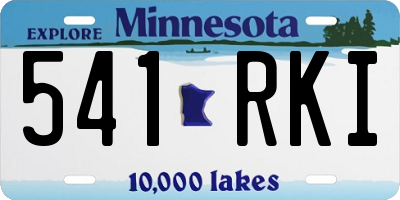 MN license plate 541RKI