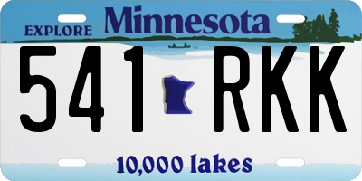 MN license plate 541RKK