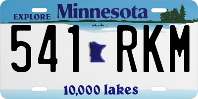 MN license plate 541RKM