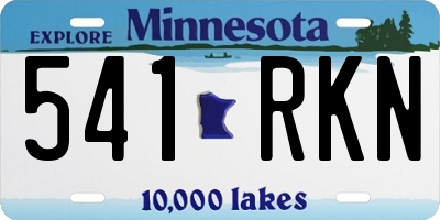 MN license plate 541RKN