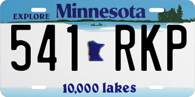 MN license plate 541RKP