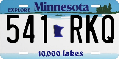 MN license plate 541RKQ