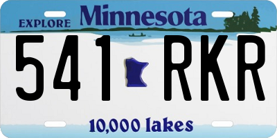 MN license plate 541RKR