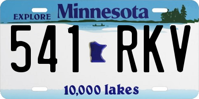 MN license plate 541RKV