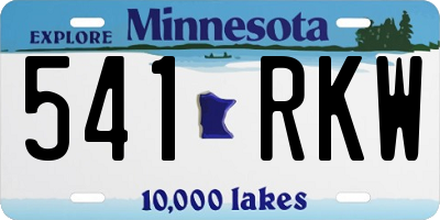 MN license plate 541RKW
