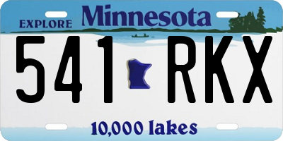 MN license plate 541RKX