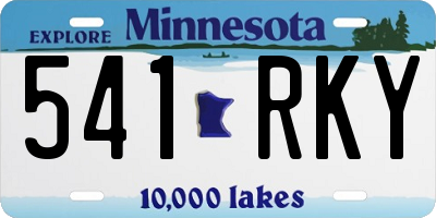 MN license plate 541RKY