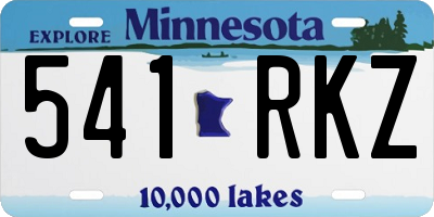 MN license plate 541RKZ