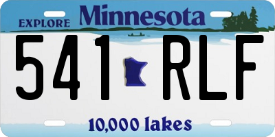 MN license plate 541RLF