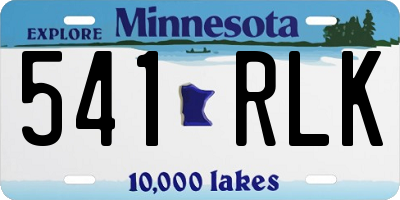 MN license plate 541RLK