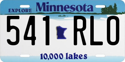 MN license plate 541RLO