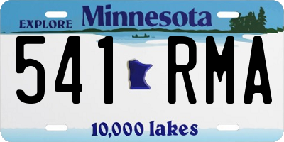 MN license plate 541RMA