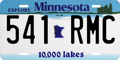 MN license plate 541RMC