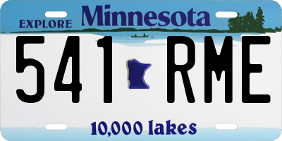 MN license plate 541RME