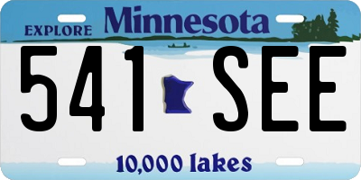 MN license plate 541SEE