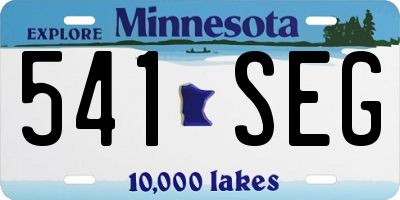 MN license plate 541SEG