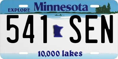 MN license plate 541SEN