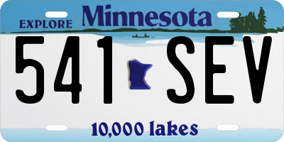 MN license plate 541SEV