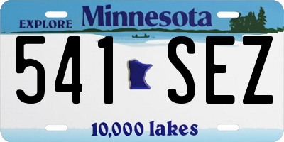 MN license plate 541SEZ