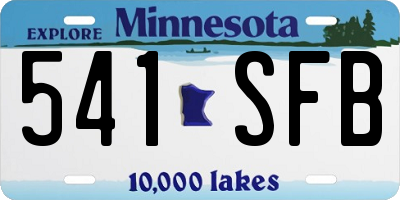 MN license plate 541SFB