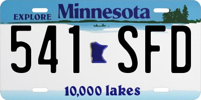 MN license plate 541SFD