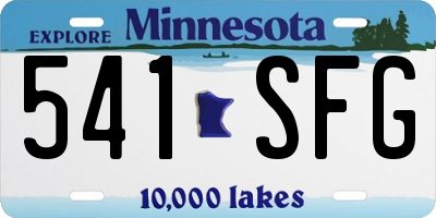 MN license plate 541SFG
