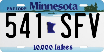 MN license plate 541SFV