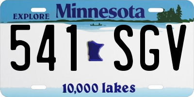 MN license plate 541SGV