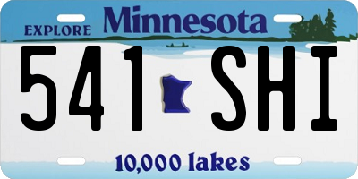 MN license plate 541SHI