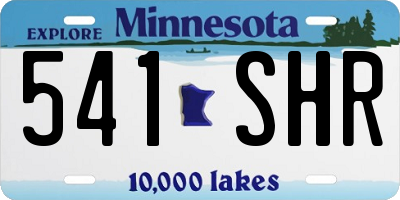 MN license plate 541SHR