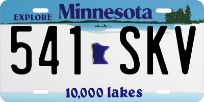 MN license plate 541SKV