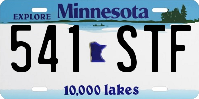 MN license plate 541STF