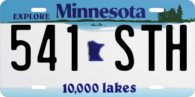 MN license plate 541STH
