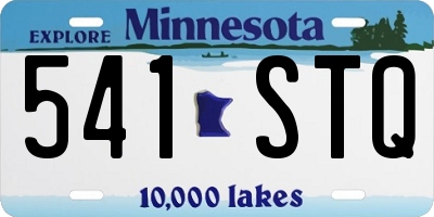 MN license plate 541STQ