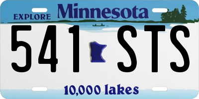 MN license plate 541STS