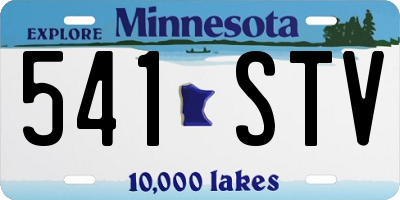 MN license plate 541STV