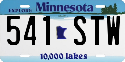 MN license plate 541STW