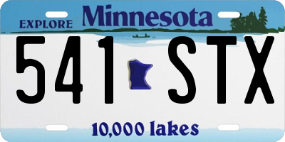 MN license plate 541STX