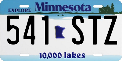 MN license plate 541STZ