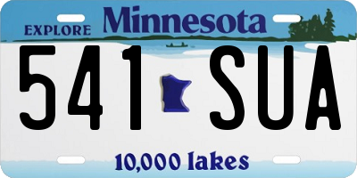 MN license plate 541SUA
